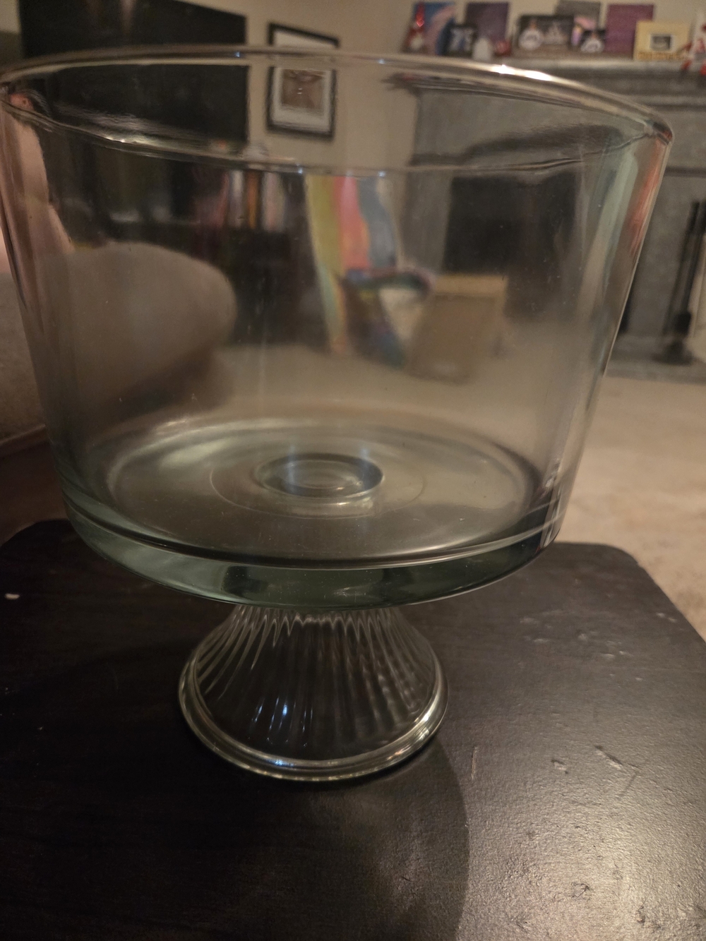 Clear Glass Pedestal Bowl - Elegant Home Accent